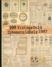 500-vintage-gold-ephemera-labels-1887-vintage-labels-ephemera-series