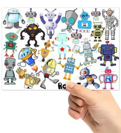 tatuaze-zmywalne-wodne-dla-dzieci-dzieciece-robots-wzory-super-jakosc