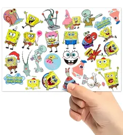 tatuaze-zmywalne-wodne-dla-dzieci-dzieciece-spongebob-wzory-super-jakosc