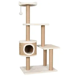 centrum-rozrywki-dla-kotow-z-trawa-morska-bezowe-60x40x123-cm