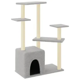 wielopoziomowy-drapak-dla-kota-z-domkiem-jasnoszary-91-x-535-x-1075-cm