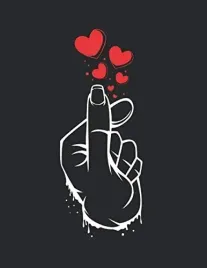 korean-finger-heart-kpop-seoul-hallyu-funny-music-college-ruled-notebook-p