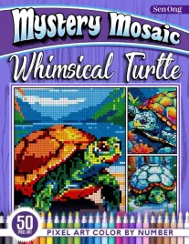 whimsical-turtle-mystery-mosaics-color-by-number-50-pixel-art-fantasies-of
