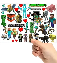 tatuaze-zmywalne-wodne-dla-dzieci-dzieciece-minecraft-wzory-super-jakosc