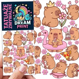 tatuaze-zmywalne-dla-dzieci-dzieciece-kapibara-capybara-wzory-jakosc