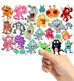 tatuaze-zmywalne-dla-dzieci-dzieciece-monsters-potwory-wzory-super-jakosc