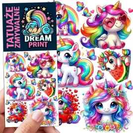 tatuaze-zmywalne-dla-dzieci-dzieciece-jednorozce-unicorn-kon-wzory-jakosc