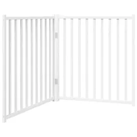 skladana-bramka-dla-psa-2-panele-biala-160-cm-drewniana