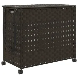 kosz-na-pranie-rattanowy-66x35x60-cm-ciemny-braz-z-3-komorami-i-kolkami