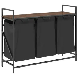 kosz-na-pranie-3-przegrody-z-polka-brazowy-dab