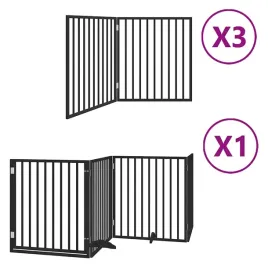skladana-bramka-dla-psa-z-drzwiami-10-paneli-czarna-800-cm