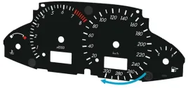 ford-cougar-zamiennik-tarcz-licznika-z-mph-na-km-skala-przedluzona-do-30