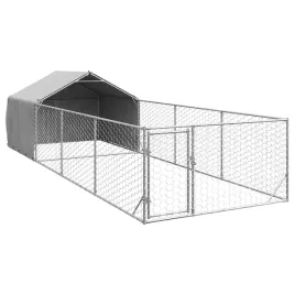 zewnetrzna-buda-dla-psa-z-wybiegiem-7x2x15-m-stal-ocynkowana