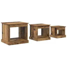stolik-kawowy-3-pcs-stare-drewno-material-drewnopochodny