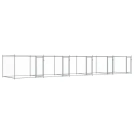 klatka-dla-psa-z-drzwiami-szara-10x2x15-m-stal