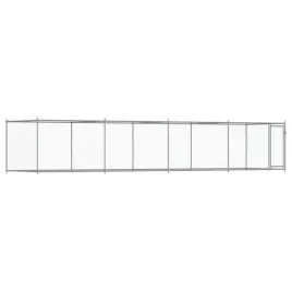 klatka-dla-psa-z-drzwiami-szara-8x2x15-m-stal