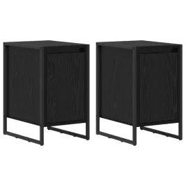 stolik-nocny-2-pcs-czarny-dab-395-x-30-x-50-cm