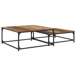 stolik-kawowy-2-pcs-stare-drewno-material-drewnopochodny