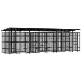 kojec-dla-psa-775x200x228-cm-czarny-stal-proszkowana