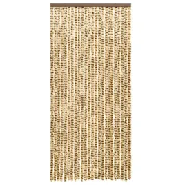 zaslona-przeciw-owadom-90-x-220-cm-bezowo-brazowa-szenil-polipropylenowy