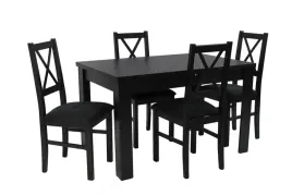 stol-drewniany-rozkladany-czarny-80x120-160-4-czarne-krzesla-salon