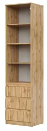 regal-na-ksiazki-50-cm-dab-wotan-z-szufladami-model-stya-1