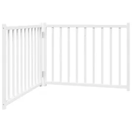skladana-bramka-dla-psa-2-panele-biala-160-cm-drewniana