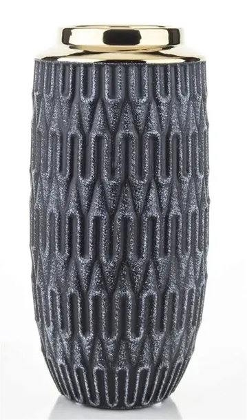 wazon-ceramiczny-ozdobny-czarny-zloty-25x12x12-material-ceramika