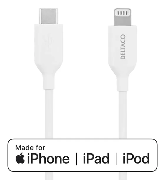 deltaco-iplh-452-kabel-lightning-2-m-bialy