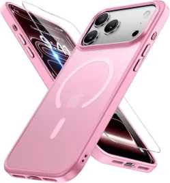 miracase-etui-magsafe-do-iphone-17-pro-63-matowe-rozowe-szklo-lcd