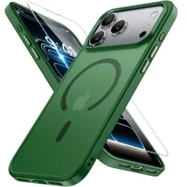 miracase-etui-magsafe-do-iphone-17-pro-max-zielone-matowe-szklo-lcd