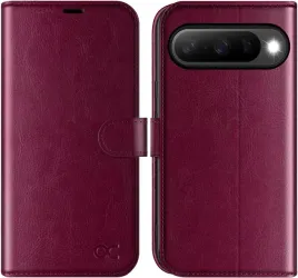 ocase-skorzane-etui-do-google-pixel-10-pixel-10-pro-z-klapka-rfid-bordowe