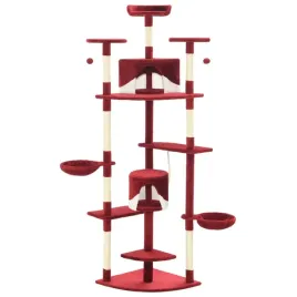 drapak-dla-kota-z-sizalowymi-slupkami-203-cm-czerwono-bialy