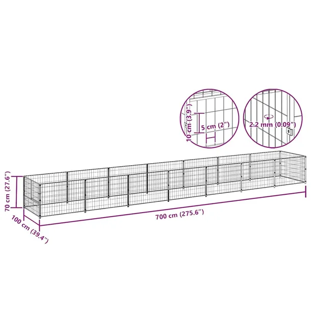 kojec-dla-psa-czarny-7-m-stalowy-wysokosc-produktu-70-cm