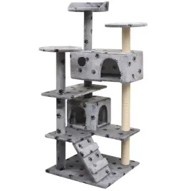 drapak-dla-kota-125-cm-szary-ze-wzorem-w-kocie-lapki