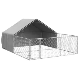 zewnetrzna-buda-dla-psa-z-wybiegiem-4x3x19-m-stal-ocynkowana