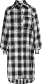 koszula-damska-dluga-krata-czarno-biala-xl