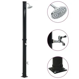 prysznic-solarny-czarny-220-cm-20-l