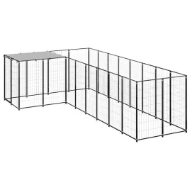 kojec-dla-psow-xl-pe-stal-440x220x110-cm-czarno-srebrny