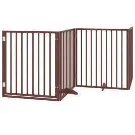 bramka-dla-psa-brazowa-drewno-topolowe-320-x-90-x-2-cm