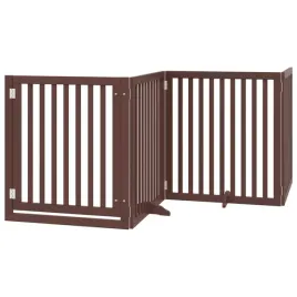 skladana-bramka-dla-psa-z-drzwiami-4-panele-braz-320-cm