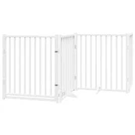 skladana-bramka-dla-psa-z-drzwiami-4-panele-biala-320-cm