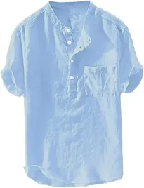 koszula-meska-niebieska-stojka-m