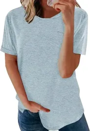 koszulka-t-shirt-damski-niebieski-kieszonka-s