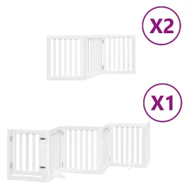 skladana-bramka-dla-psa-z-drzwiami-12-paneli-biala-600-cm