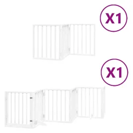 skladana-bramka-dla-psa-z-drzwiami-9-paneli-biala-450-cm