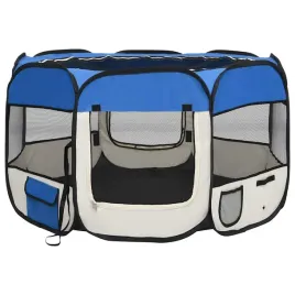 skladany-kojec-dla-psa-z-torba-niebieski-110x110x58-cm