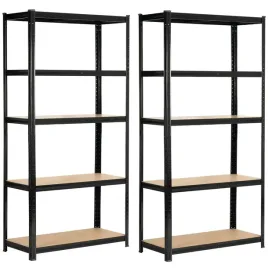 2x-regal-garazowy-magazynowy-metalowy-90x40x180-cm-pojemny-5-polek-czarny