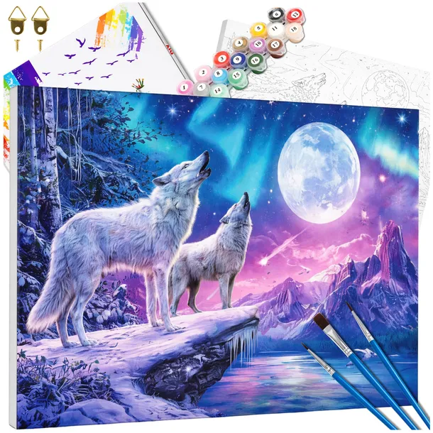 Malowanie Po Numerach Obraz Do Malowania z Ramą Na Ramie 40x50 cm Prezent