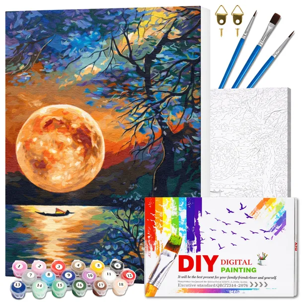 Obraz Do Malowania z Ramą 40x50 cm Malowanie Po Numerach Na Ramie DIY